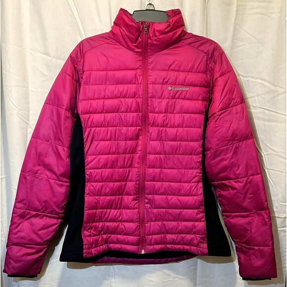 Columbia Jackets & Blazers - Columbia Powder Pillow™ Hybrid Jacket Fuschia/black Women’s Size Large